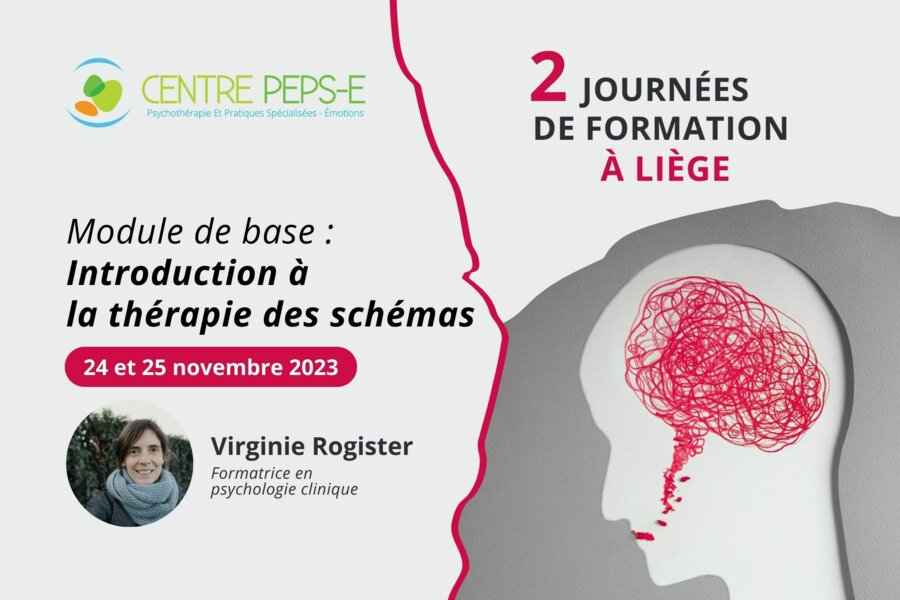 2 journées de formation (Liège) - Module de base : Introduction à la thérapie des schémas - 24 et 25 novembre 2023