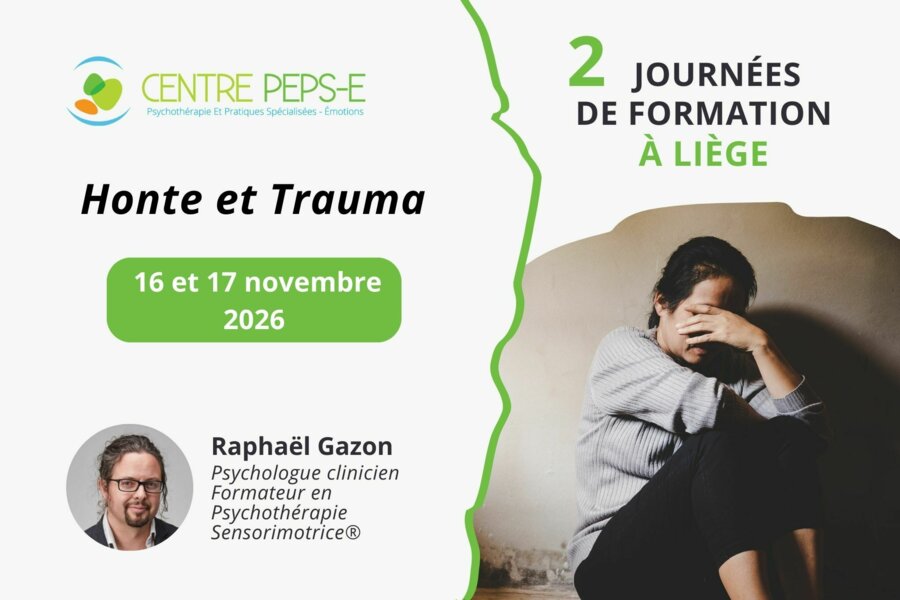 2 JOURNÉES DE FORMATION À LIÈGE : Honte et Trauma - 16 et 17 novembre 2026