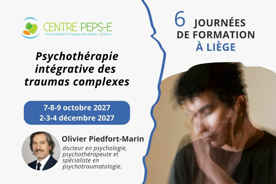 6 JOURNEES DE FORMATION (A LIEGE) - PSYCHOTHERAPIE INTEGRATIVE DES TRAUMAS COMPLEXES - LES 7-8-9 OCTOBRE 2027 & LES 2-3-4 DÉCEMBRE 2027
