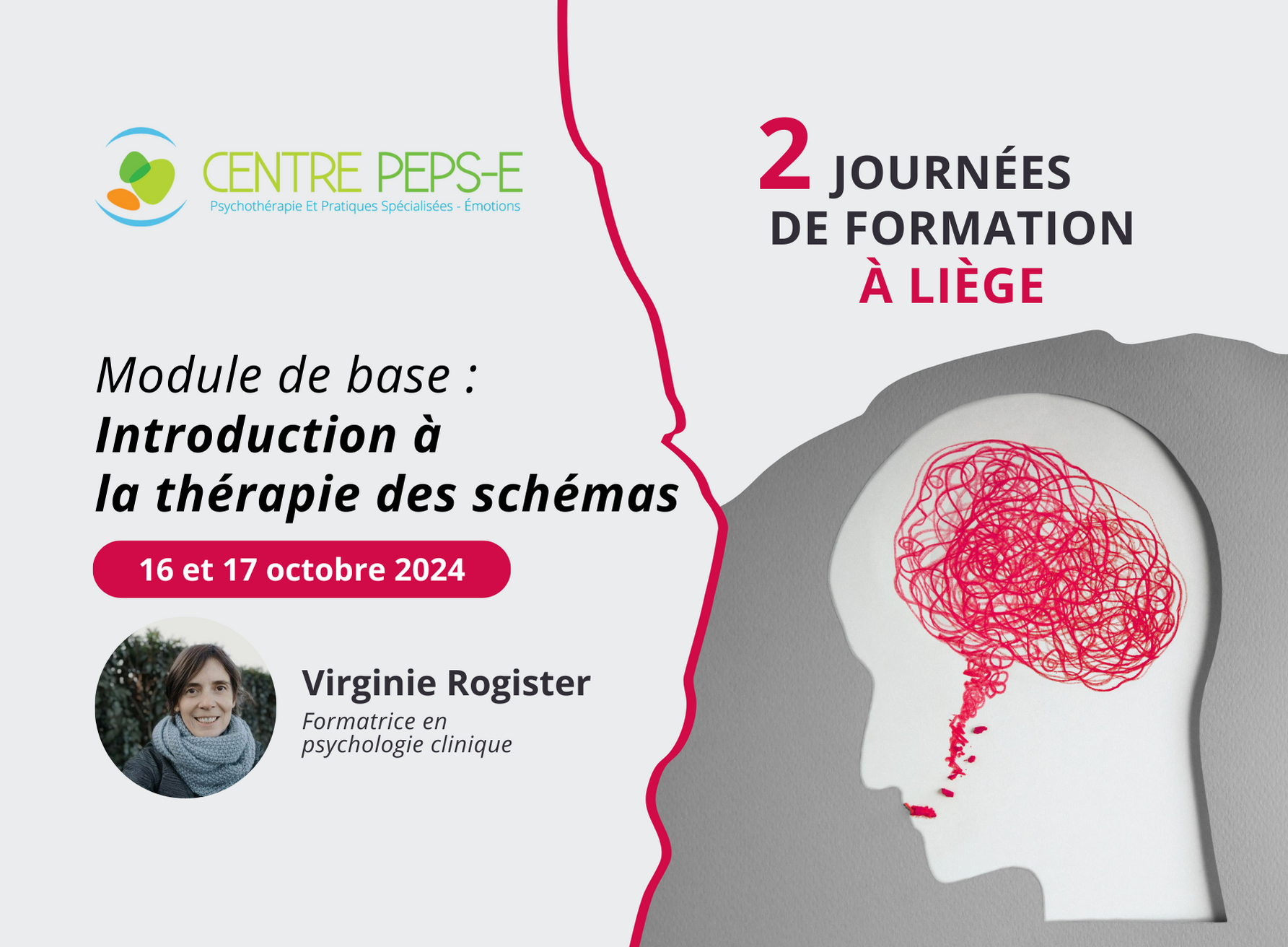 2 journées de formation (Liège) - Module de base : Introduction à la thérapie des schémas - 16 et 17 octobre 2024