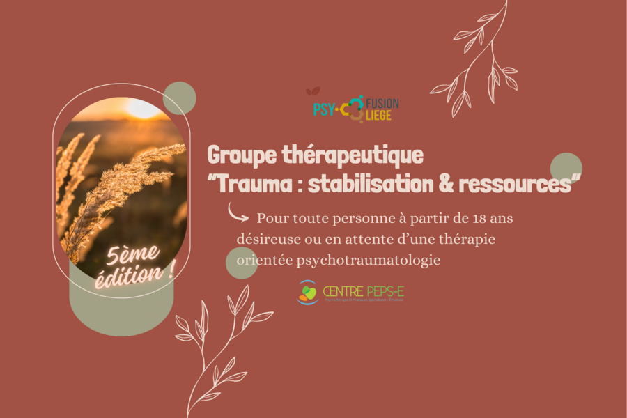 5ème édition - groupe de stabilisation autour du psychotrauma