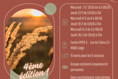 Groupe de stabilisation autour du psychotrauma - 4ème édition - à partir de janvier 2026
